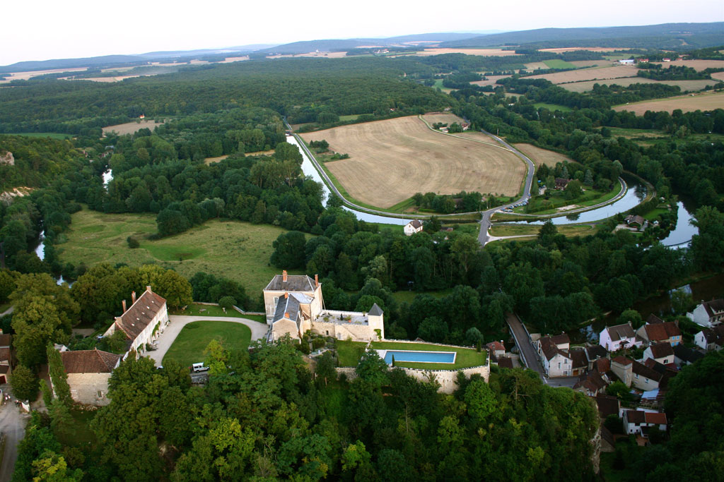 Chateau de Mailly aerial view