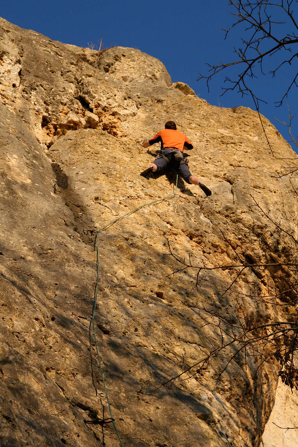 Climbing near Chateau de Mailly