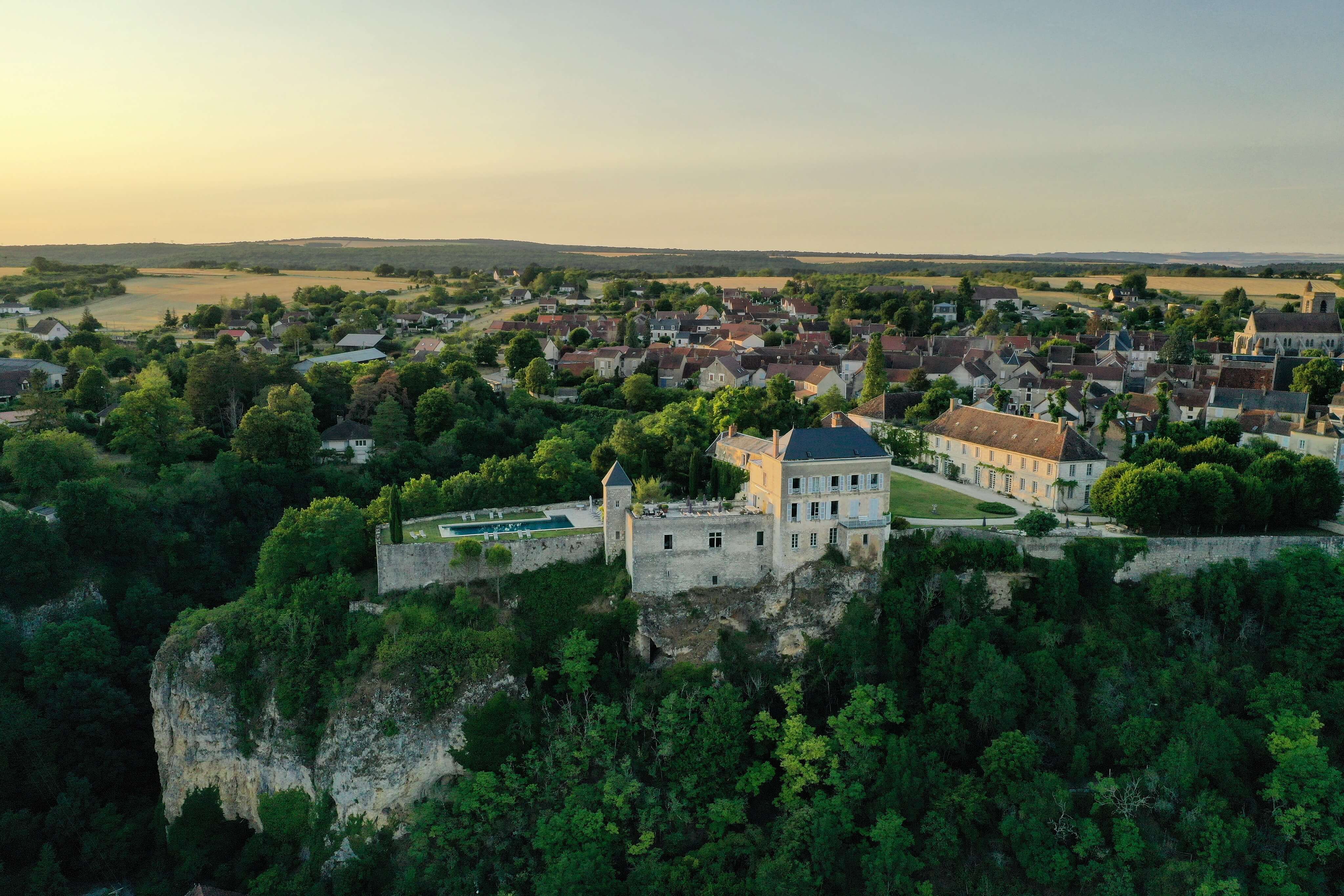 Mailly le Chateau aerial view